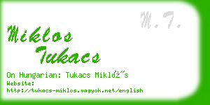 miklos tukacs business card